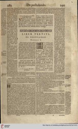Liber Tertius. De Postulando