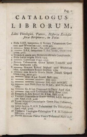 Libri Theologici, Patres, Historiae Ecclesiasticae Scriptores, in Folio