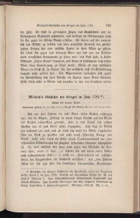 Miliutin's Geschichte des Krieges im Jahr 1799.