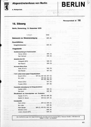 Nr. 16, 13. Dezember 1979