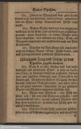 Allerhand Zeug und Zusatz, zu den Speisen zugebrauchen