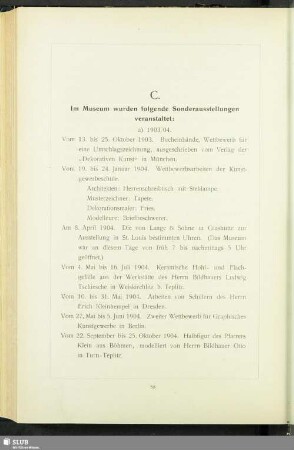 C. Sonderausstellungen