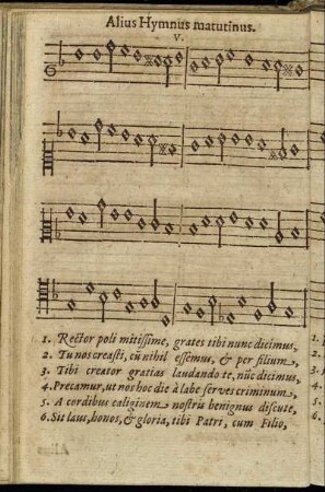 V. Alius Hymnus matutinus.
