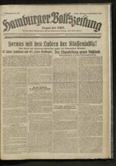 Hamburger Volkszeitung : kommunistische Tageszeitung für Hamburg und Umgebung