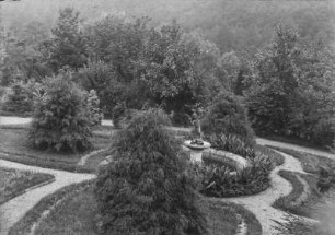 Parkanlage mit Steinbrunnen