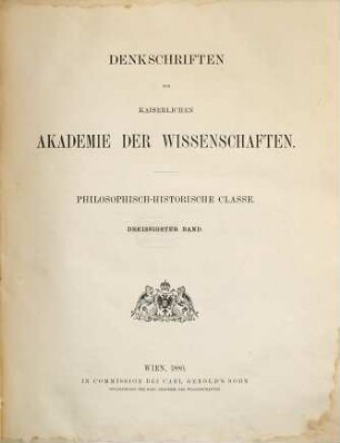 Denkschriften. 30. 1880
