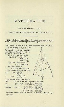 Mathematics from the educational times. [3424. - 9205.]