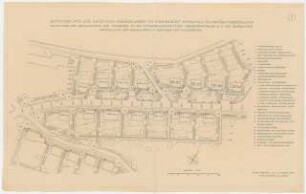 Gartenanlagen und Gärten Wohngebiet Burgfeld, Neviges: Gestaltungs- und Bepflanzungsplan der Vorgärten in den Straßenabschnitten Emil-Schniewindstr. 12-29 und Reiderweg 1:200