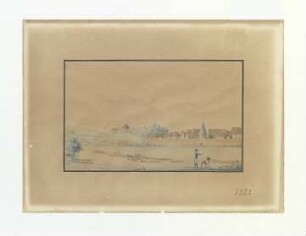 Ulm von Süden. Teilansicht. Um 1820