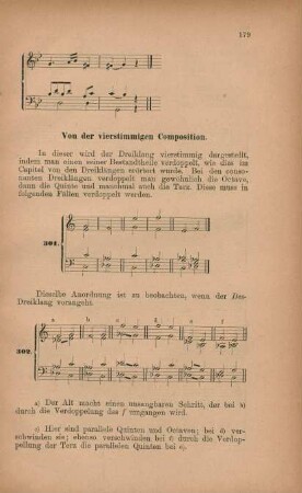 Von der vierstimmigen Composition