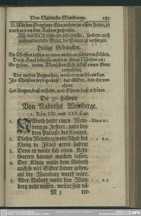 Die 37. Historie. Von Naboths Weinberge