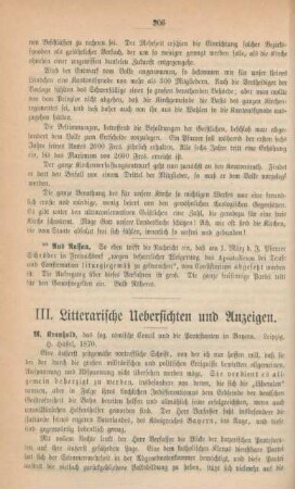 206-210 Litterarische Uebersichten und Anzeigen