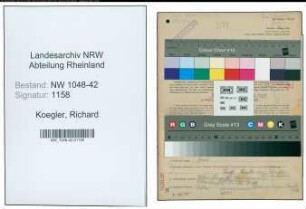 Entnazifizierung Richard Koegler , geb. 30.06.1894 (Wachmann)