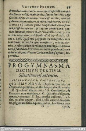 Progymnasma Decimum Tertium. Silentium & attentio