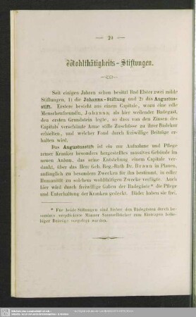 Wohlthätigkeits-Stifungen