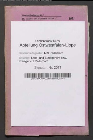 Erblasser: Schulte, Wilhelm; Erblasser: Schulte, Elisabeth, geb. Ausel: