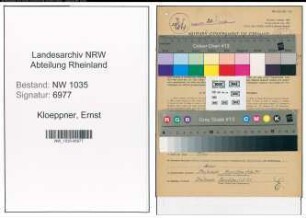 Entnazifizierung Ernst Kloeppner , geb. 21.04.1910 (Steiger)