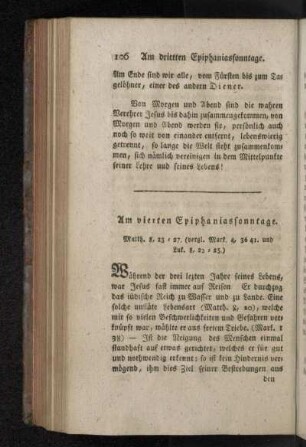 Am vierten Epiphaniassonntage.
