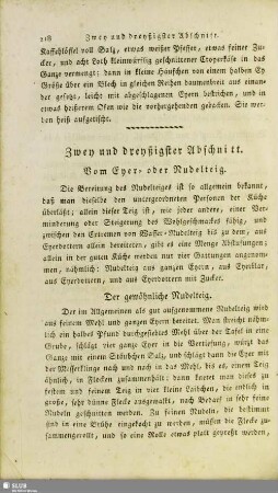 Zwey und dreyßigster Abschnitt. Vom Eyer- oder Nudelteig