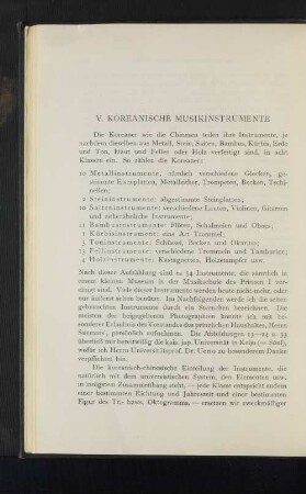 V. Koreanische Musikinstrumente