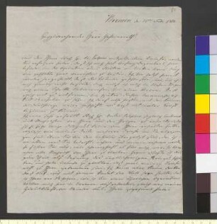 Brief von Meyer, Nikolaus an Goethe, Johann Wolfgang von