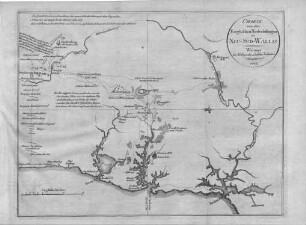 Charte von den Englischen Niederlassungen in Neu-Süd-Wallis. - [Ca. 1:470.000]. - Weimar : Verlag des Landes-Industrie-Comptoirs, 1802. - 1 Kt. : Kupferst. ; 23 x 17 cm. - Maßstab in graph. Form (Englische Meilen). - Ohne Kt.-Netz. - W oben. - Mit Bergstrichen