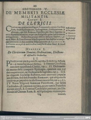 Sectionis V. De Membris Ecclesiae Militantis