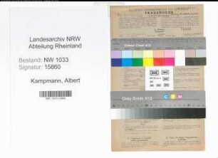 Entnazifizierung Albert Kampmann , geb. 29.05.1917 (Polizeibeamter)