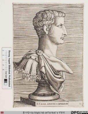 Bildnis ROM: Tiberius, 2. römischer Kaiser 14-37 (eig. Tiberius Claudius Nero)