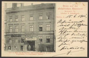 Ansichtskarte „Anhaltische Ressource“, Möckernstraße 114