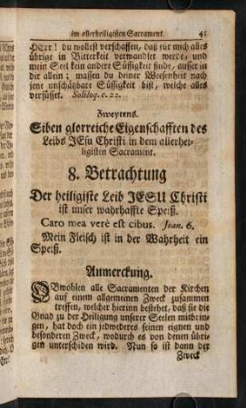 45-90, Zweytens. Siben glorreiche Eigenschafften des Leibs Jesu Christi in dem allerheiligisten Sacrament.