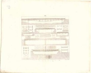 Laves, Georg Ludwig Friedrich; Hannover; Stadtgrabenbrücke und unbekannte Brücke - Ansichten, Details