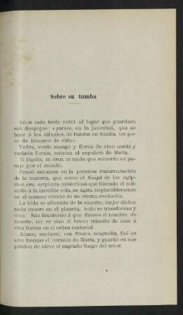 Sobre su tumba