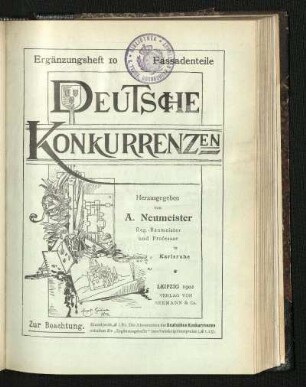Ergänzungsheft 10. Fassadenteile (1902, 10)