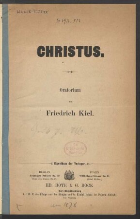 Christus : Oratorium