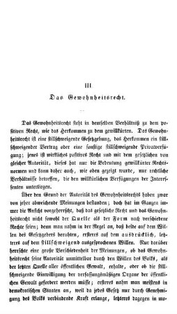 III. Das Gewohnheitsrecht