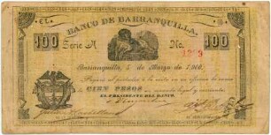 Geldschein, 100 Pesos, 5.3.1900