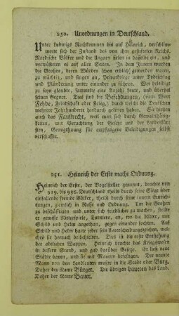 250. Unordnungen in Deutschland