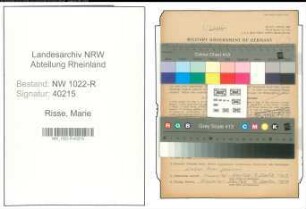 Entnazifizierung Marie Risse , geb. 01.04.1901 ()