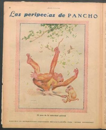 Las peripecias de Pancho [Caricatura] : El peso de la autoridad paterna