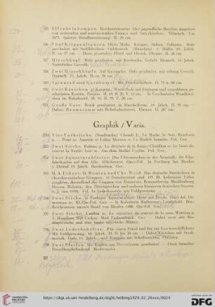 Graphik / Varia (Nr. 332-343)