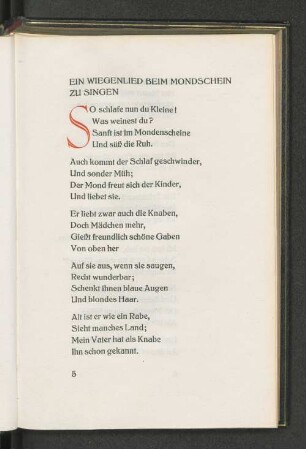 Ein Wiegenlied beim Mondschein zu singen