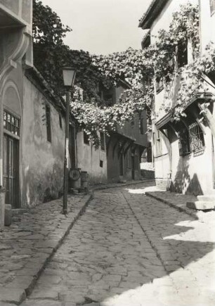 Plovdiv-Altstadt, Kyril-Nektariew-Straße (КирилНектариев). Gasse am Nebettepe
