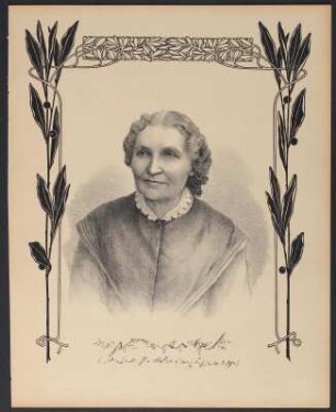 Porträt Eleonore Wallot : Foto-/Bildersammlung Stenografische Sammlung. Porträt Eleonore Wallot. Druck nach Lithographie (um 1875). Dresden: SLUB P a 0299
