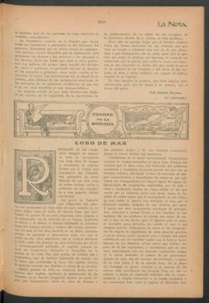 Cuento de la semana : Lobo de mar