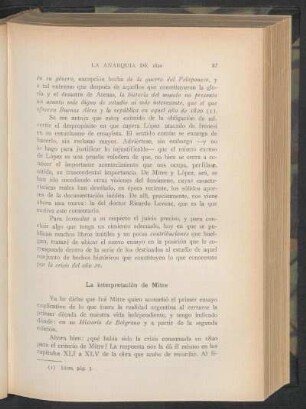 La interpretación de Mitre