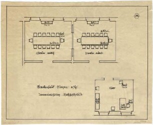 Billing, Hermann; Singen; Krankenhaus - Wirtschaftsgebäude, Inneneinrichtung (Grundrisse)