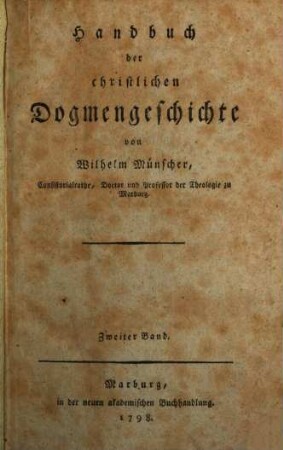 Handbuch der christlichen Dogmengeschichte, 2