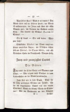 Zwey und zwanzigstes Capitel Die Bäder.