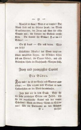 Zwey und zwanzigstes Capitel Die Bäder.